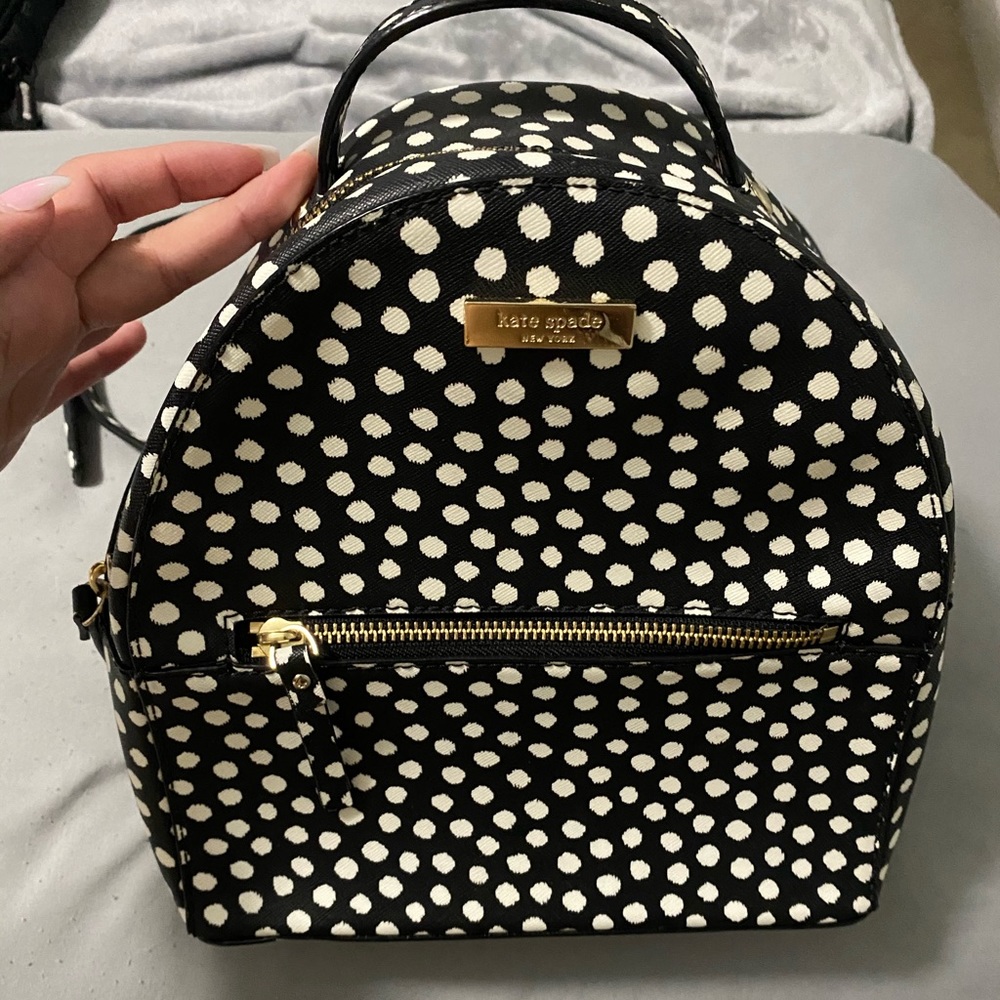 Kate spade polka dot backpack